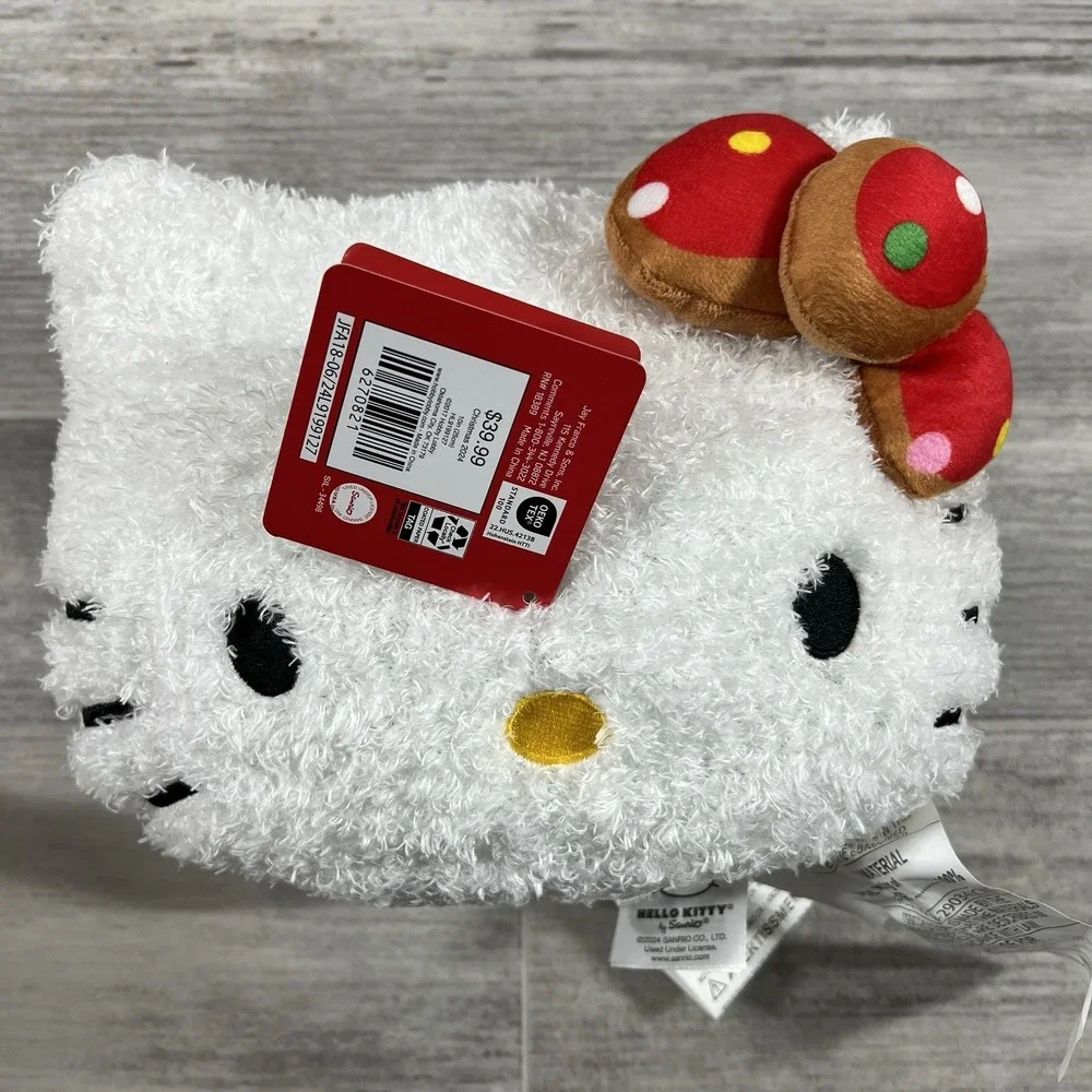 Sanrio‎ Hello Kitty Christmas Gingerbread House Nogginz Face Pillow Plush, NWT
